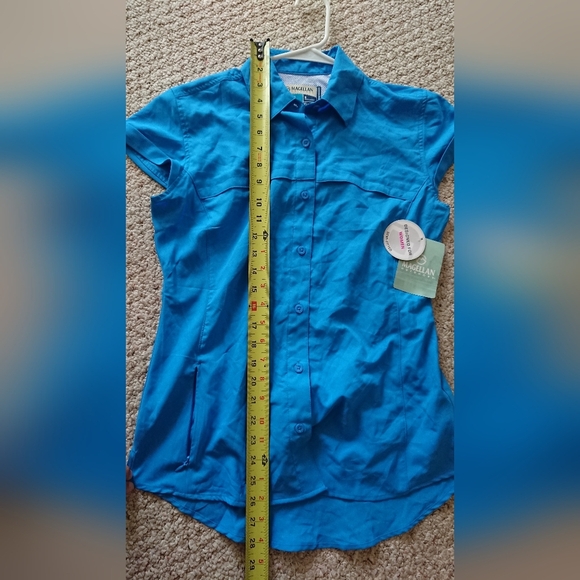 Magellan Outdoors Overcast Fishing Button-Down Shirt in blue size S - Picture 11 of 14